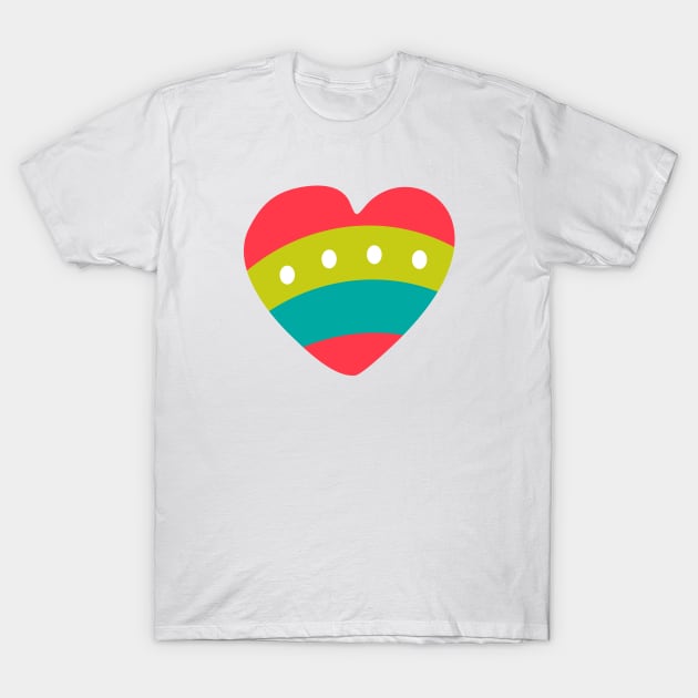 Multi-colored heart T-Shirt by Frenzy Fox